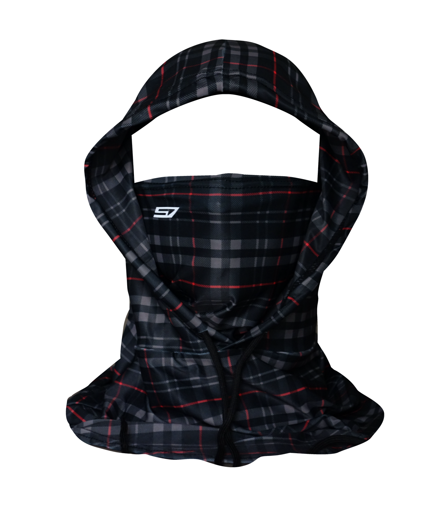 HOODED BALACLAVA - BLACK PLAID