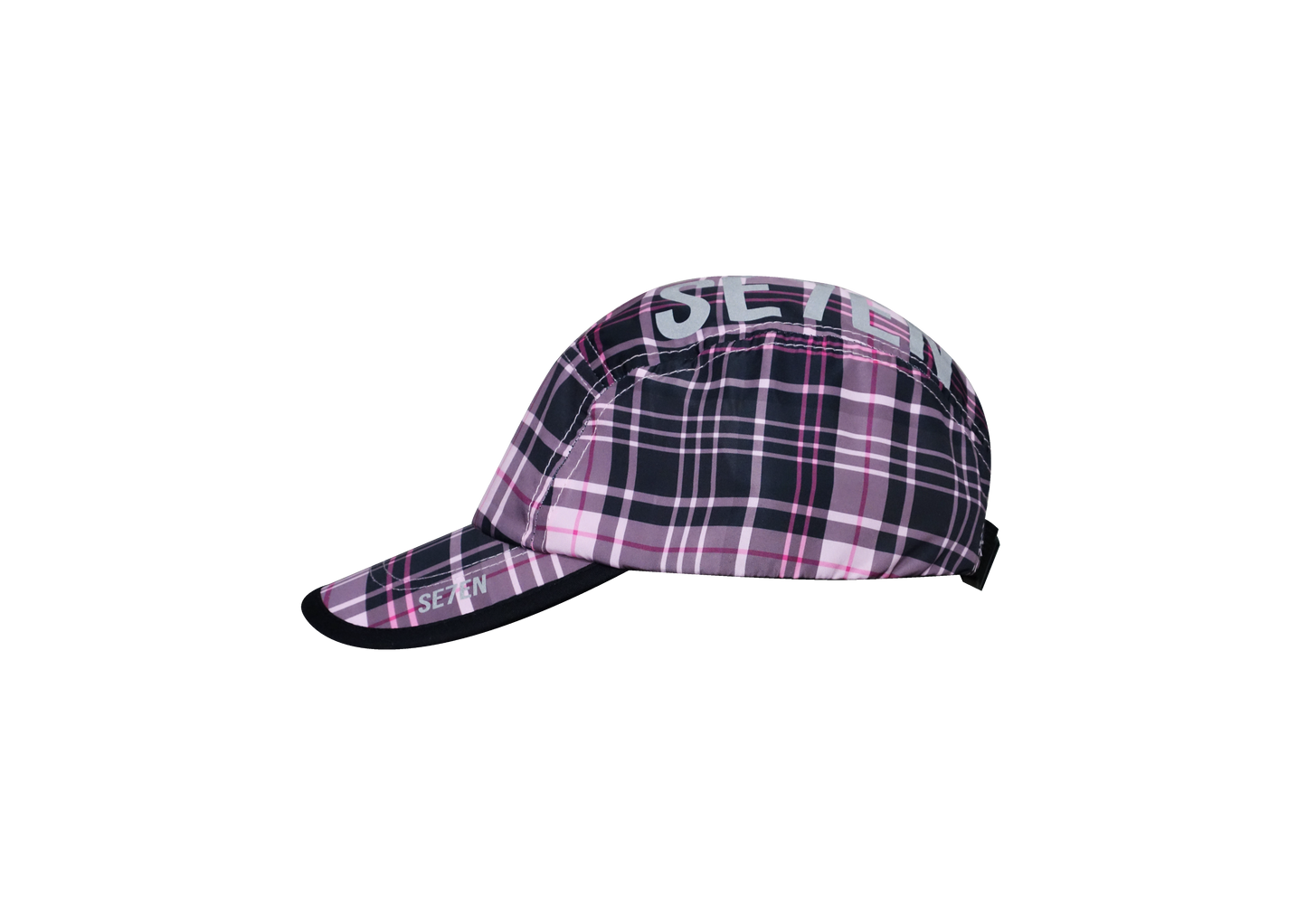 PLAID CAP - PINK/BLACK