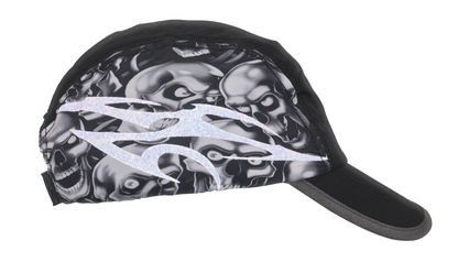 GREY SKULL PILE CAP - BLACK