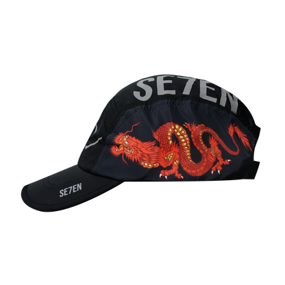 RED DRAGON CAP - BLACK