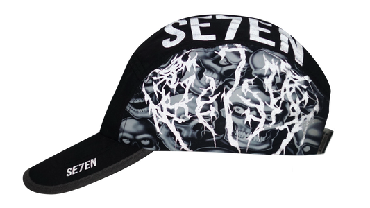 GREY SKULL PILE CAP - BLACK