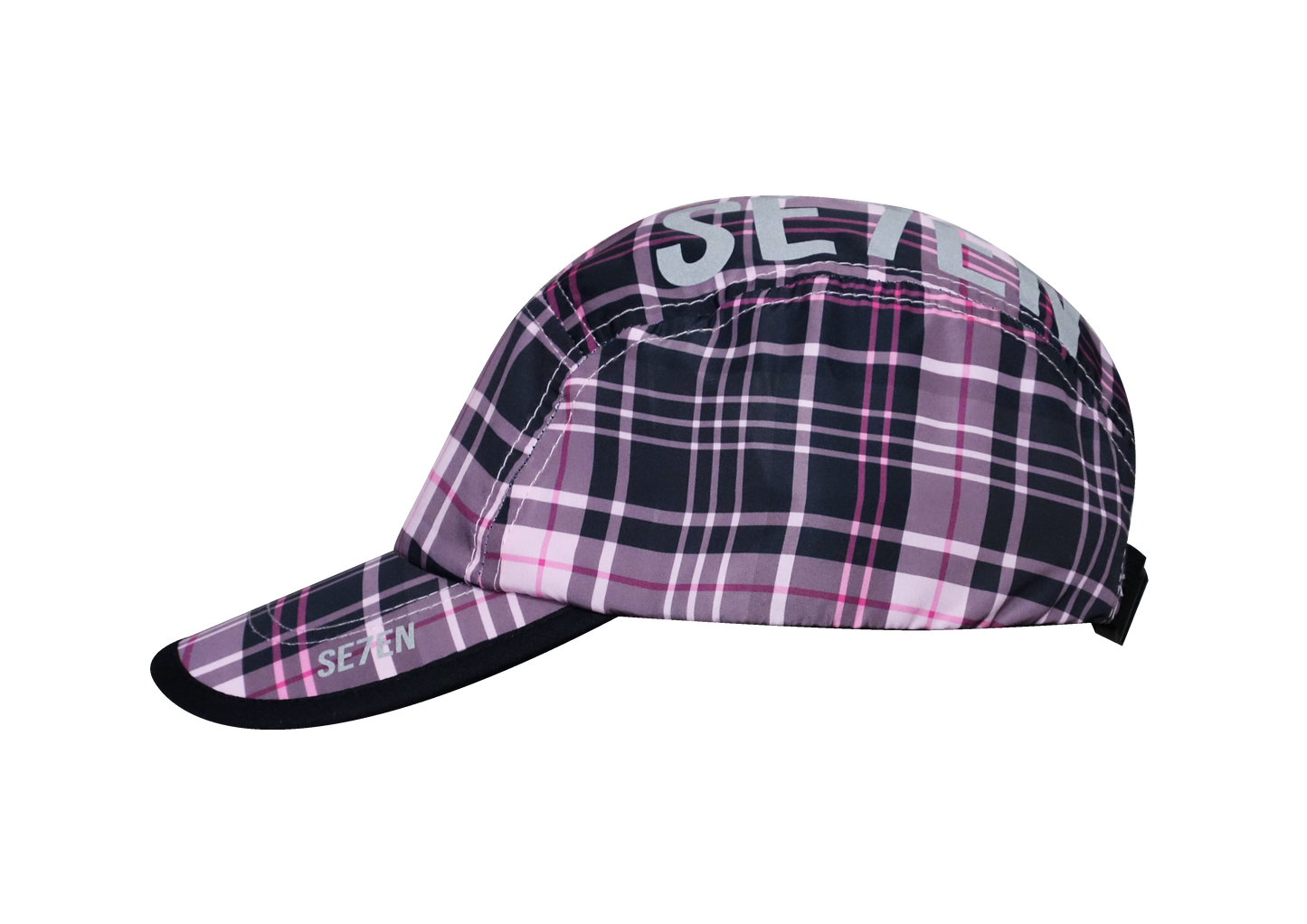 PLAID CAP - PINK/BLACK